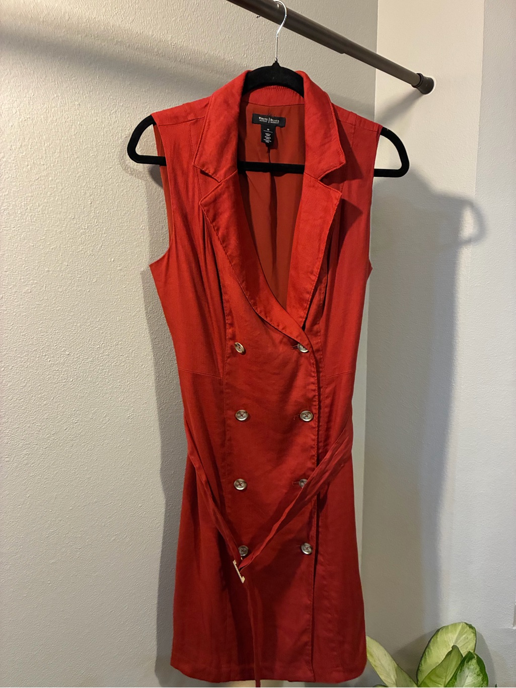 Laundry By Shelli Segal Red Sleeveless Double-Breasted Dress